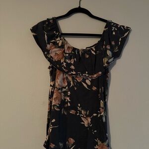 Floral Ruffle Top